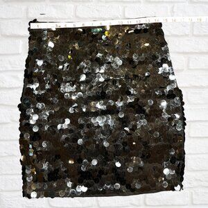 Express Tricot Black Sequin Mini Skirt - Vintage 1990s - Y2K Revival Fashion